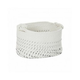 Set di Cestini DKD Home Decor Bianco Nero Boho 36 x 36 x 33 cm (4 Pezzi)