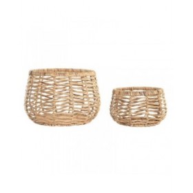 Set di Cestini DKD Home Decor Fibra (48 x 48 x 33 cm)