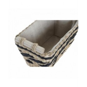 Set di Cestini DKD Home Decor Poliestere Coloniale Fibra (38 x 26 x 24 cm)