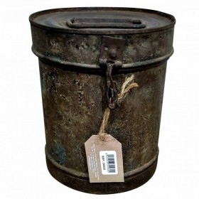 Bidone decorativo Alexandra House Living Marrone Ferro Stile artigianale 20 x 23 x 20 cm