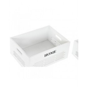 Set di Cesti DKD Home Decor Bianco Nero Beige Legno MDF 40 x 30 x 56 cm (5 Pezzi) (5 Unità)