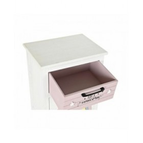 Comodino DKD Home Decor Per bambini Grigio Rosa Bianco Giallo (40 x 29 x 73,5 cm)
