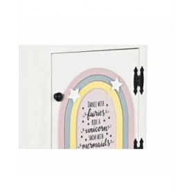 Comodino DKD Home Decor Per bambini Grigio Rosa Bianco Giallo (40 x 29 x 73,5 cm)