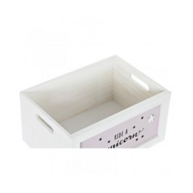 Set di Cesti DKD Home Decor Giallo Bianco Grigio Rosa Legno di paulownia Per bambini 40 x 30 x 55 cm (5 Pezzi) (5 Unità)