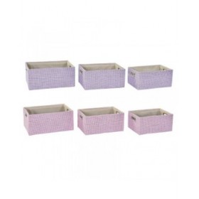 Set di Cestini DKD Home Decor 40,5 x 27,5 x 18 cm Poliestere (2 Unità)