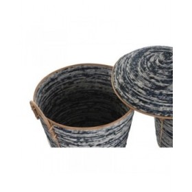 Set di Cestini DKD Home Decor Rattan Boho (51 x 51 x 65 cm)