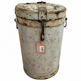 Bidone decorativo Alexandra House Living Crema Ferro Stile artigianale 29 x 46 x 29 cm