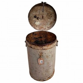 Bidone decorativo Alexandra House Living Crema Ferro Stile artigianale 29 x 46 x 29 cm