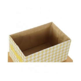 Set di Scatole per Sistemare Impilabili DKD Home Decor Grigio Azzurro Giallo 40 x 30 x 20 cm