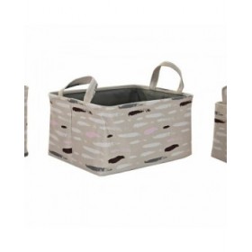 Set di Cestini DKD Home Decor Marrone Grigio Arancio 40 x 30 x 20 cm (3 Unità)