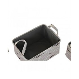 Set di Cestini DKD Home Decor Marrone Grigio Arancio 40 x 30 x 20 cm (3 Unità)