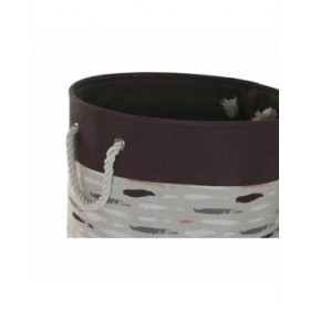 Cesto per i Panni Sporchi DKD Home Decor Grigio Arancio 45 x 45 x 45 cm (3 Unità)