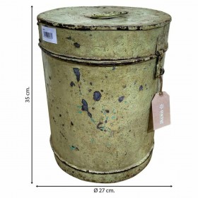 Bidone decorativo Alexandra House Living Crema Ferro Stile artigianale 27 x 35 x 27 cm
