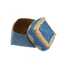 Set di Cestini DKD Home Decor Cotone Bambù (22 x 27 x 27 cm)