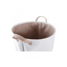 Cesto per i Panni Sporchi DKD Home Decor Grigio Rosa Poliestere (39 x 39 x 41 cm) (2 Unità)