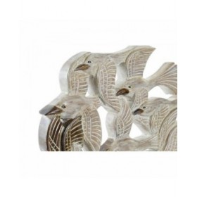 Statua Decorativa DKD Home Decor Beige Ferro Uccelli (38 x 11,5 x 54 cm)