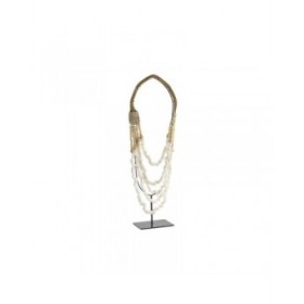 Statua Decorativa DKD Home Decor Collana Ferro Conchiglie (21 x 10 x 62 cm)