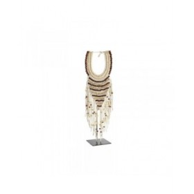 Statua Decorativa DKD Home Decor Collana Ferro Conchiglie (23,5 x 15 x 70 cm)