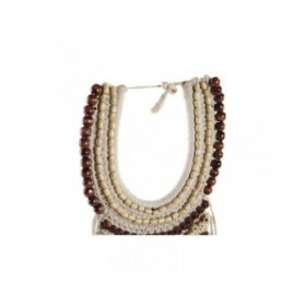 Statua Decorativa DKD Home Decor Collana Ferro Conchiglie (23,5 x 15 x 70 cm)