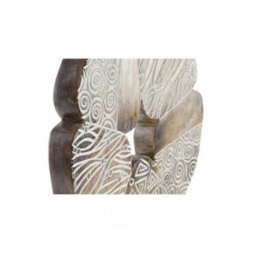Statua Decorativa DKD Home Decor Bianco Marrone Astratto 40 x 10 x 51 cm