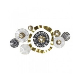 Decorazione da Parete DKD Home Decor Bianco Nero Multicolore Dorato Bianco/Nero Astratto 30 x 40 cm 121,3 x 5,7 x 57 cm