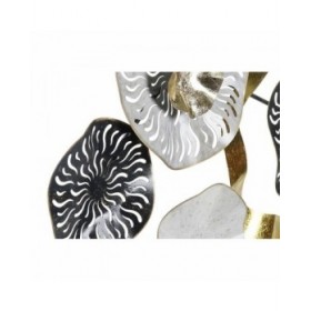 Decorazione da Parete DKD Home Decor Bianco Nero Multicolore Dorato Bianco/Nero Astratto 30 x 40 cm 121,3 x 5,7 x 57 cm
