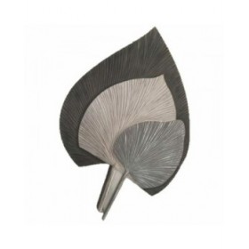 Decorazione da Parete DKD Home Decor Grigio Legno MDF Foglia della pianta (59 x 2 x 91 cm)