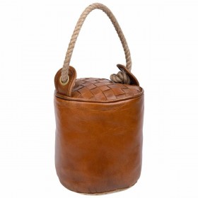 Fermaporta Alexandra House Living Cotone Pelle 20 x 20 x 20 cm Marrone