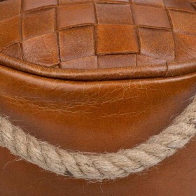 Fermaporta Alexandra House Living Cotone Pelle 20 x 20 x 20 cm Marrone