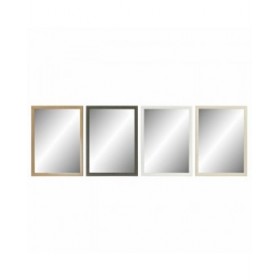 Specchio da parete DKD Home Decor Bianco Marrone Grigio Naturale 56 x 2 x 76 cm (4 Unità)