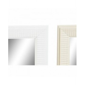 Specchio da parete DKD Home Decor Bianco Marrone Grigio Naturale 56 x 2 x 76 cm (4 Unità)