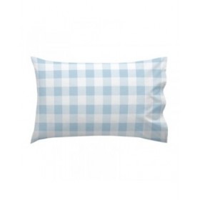 Set di copripiumino HappyFriday Basic Kids Azzurro Culla Neonato Vichy 2 Pezzi