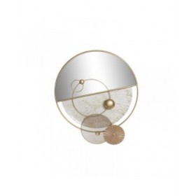 Specchio da parete DKD Home Decor Bianco Dorato Moderno 65 x 7,6 x 76 cm