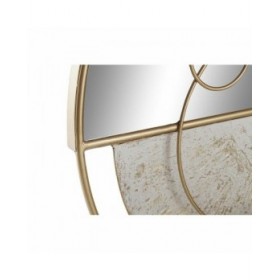 Specchio da parete DKD Home Decor Bianco Dorato Moderno 65 x 7,6 x 76 cm