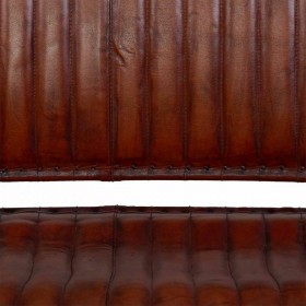 Panca Alexandra House Living Marrone Pelle Metallo Ferro 62 x 75 x 112 cm