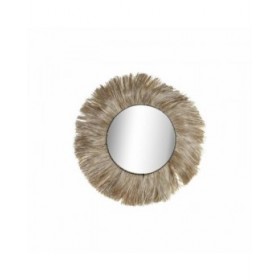 Specchio da parete DKD Home Decor Naturale Bali 64 x 3 x 64 cm