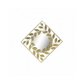 Specchio da parete DKD Home Decor Dorato Laurel 120 x 2,5 x 120 cm (120 Pezzi)