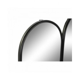Specchio da parete DKD Home Decor Nero 91 x 2 x 120 cm