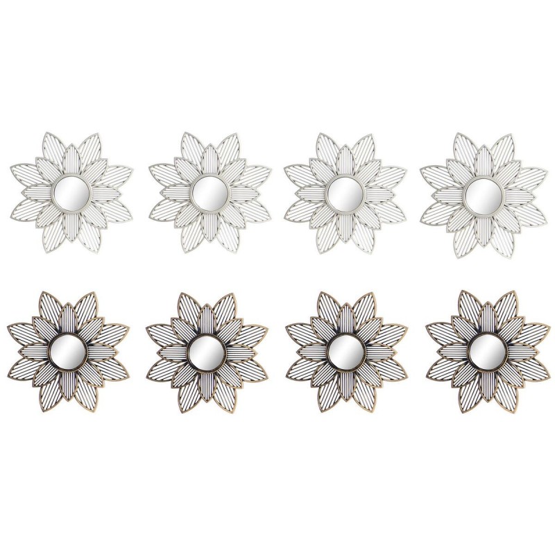 Set di Specchi DKD Home Decor Specchio Champagne Dorato PP 2 Unità (25 x 1 x 25 cm)