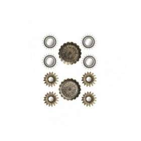 Set di Specchi DKD Home Decor Cristallo Dorato PP 2 Unità (35 x 2 x 35 cm)