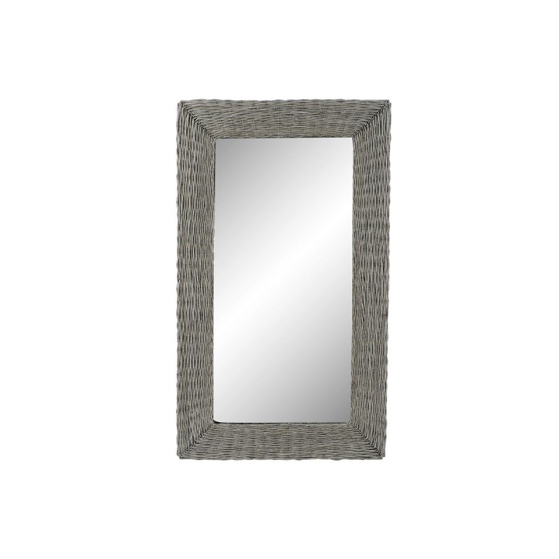 Specchio da parete DKD Home Decor Grigio Cottage Intrecciato 87 x 4 x 147 cm