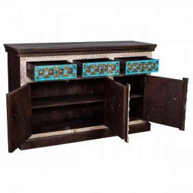 Credenza Alexandra House Living Ottone Legno di mango 40 x 150 x 90 cm