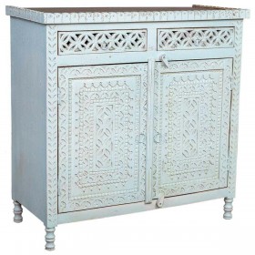 Console Alexandra House Living Azzurro Marrone Legno di mango 43 x 94 x 95 cm