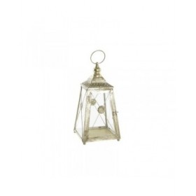 Lanterna DKD Home Decor Cristallo Dorato Metallo (18 x 18 x 36 cm)