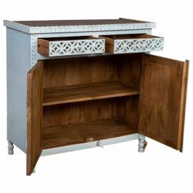 Console Alexandra House Living Azzurro Marrone Legno di mango 43 x 94 x 95 cm