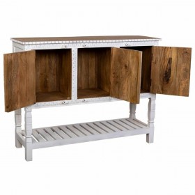 Credenza Alexandra House Living Bianco Naturale Legno di mango 42 x 130 x 101 cm