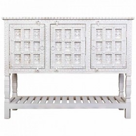 Credenza Alexandra House Living Bianco Naturale Legno di mango 42 x 130 x 101 cm