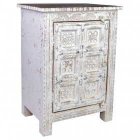 Comodino Alexandra House Living Bianco Marrone 40 x 53 x 73 cm