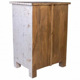Comodino Alexandra House Living Bianco Marrone 40 x 53 x 73 cm