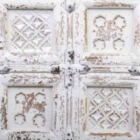 Comodino Alexandra House Living Bianco Marrone 40 x 53 x 73 cm